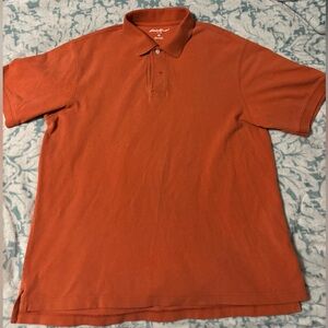 Eddie Bauer Men's Orange Polo Shirt